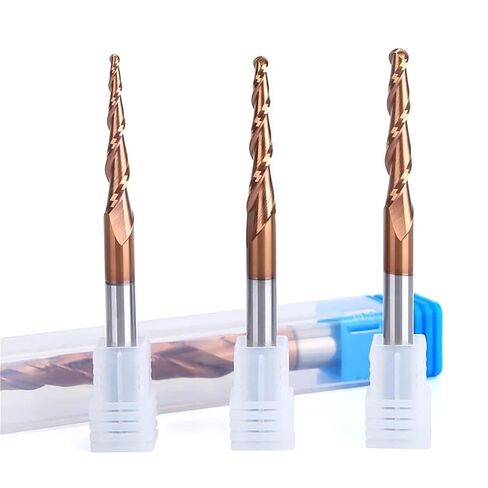 1/3PCS Ball Nose End Mills Spiral Tapered Ball Nose End Mill Carving Bits Carbide Milling Cutter Wood Router Bits(31844) in Saudi Arabia