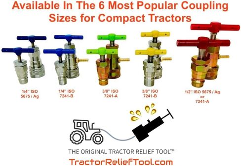 3/8" 7241-A The Original Hydraulic Quick Coupling Pressure Decompression Relief Release Tool 3/8" 7241-A Size Fits Models of Kubota, John Deere, other Compact Tractors in Saudi Arabia