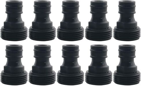 10PCS Black Plastic Garden Hose Quick Connect Fitting Water Pipe Connection Adapter Suitable for 3/4 Inch GHT Tube in Saudi Arabia
