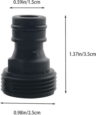10PCS Black Plastic Garden Hose Quick Connect Fitting Water Pipe Connection Adapter Suitable for 3/4 Inch GHT Tube in Saudi Arabia