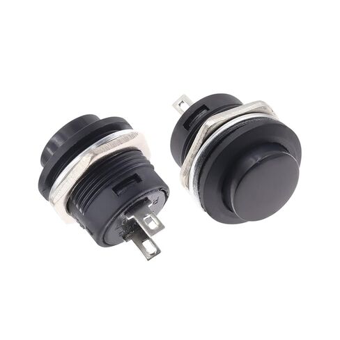 10 قطعة مفتاح زر الضغط، 16 مم مؤقت 6A/125VAC 3A/250VAC مفاتيح مستديرة R13-507 أسود أحمر أخضر أبيض أزرق أصفر (أخضر) in Kuwait