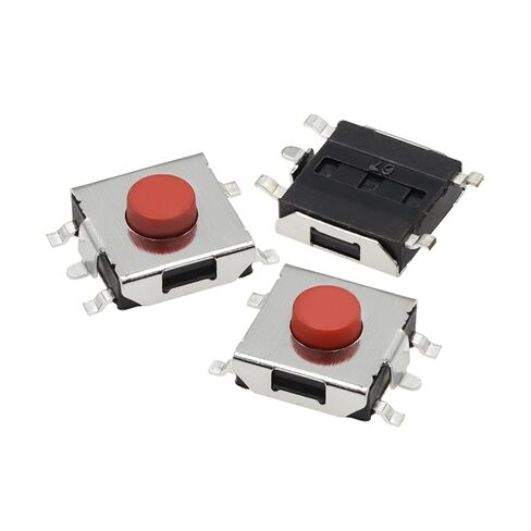 10/50 قطعة مفتاح زر الضغط، 6*6*3.1 مللي متر مفتاح SMD 5Pin أحمر (10 قطعة) in Kuwait