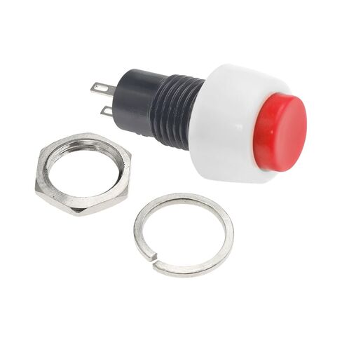 6 قطع مفتاح زر الضغط، DS-450 إعادة ضبط مفتاح زر صغير مستدير ذاتي القفل 250 فولت 2 أمبير دبوس نحاسي أحمر وأخضر 10 مم (أصفر) in Kuwait