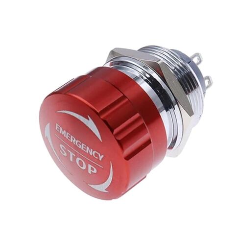 1 قطعة مفتاح بـزر دفع ، 16/19/22 مللي متر معدن الألومنيوم مفتاح إيقاف الطوارئ الإغلاق NO NC 1NO 1NC دبوس محطة (19 مللي متر) in Kuwait
