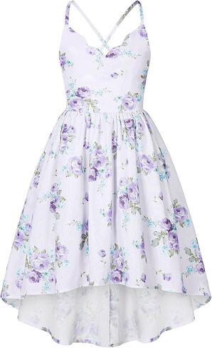 Jetfree Girls Dress Summer Halter Dress Off Shoulder Girls Party Sundress Cold Swing Cassual Formal Dresses in Kuwait