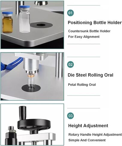 آلة ختم القنينات الهوائية لسطح المكتب مع تعديل الارتفاع ومفتاح القدم لختم غطاء الألومنيوم بشكل آمن in Kuwait