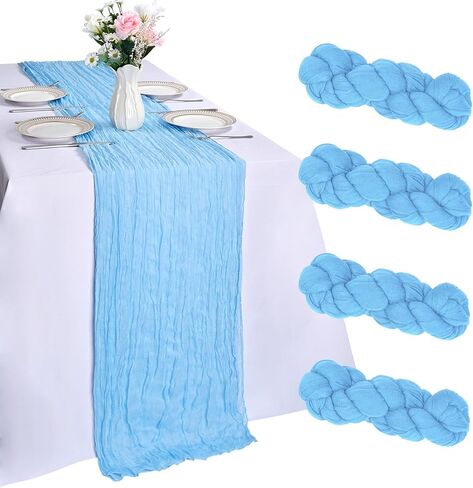 10 Pack Sage Green Table Runner 10ft Cheesecloth Table Runner 120 Inch Gauze Boho Rustic Sheer Cheese Cloth for Banquet Picnic Baby Shower Party Wedding Holiday Décor in Saudi Arabia