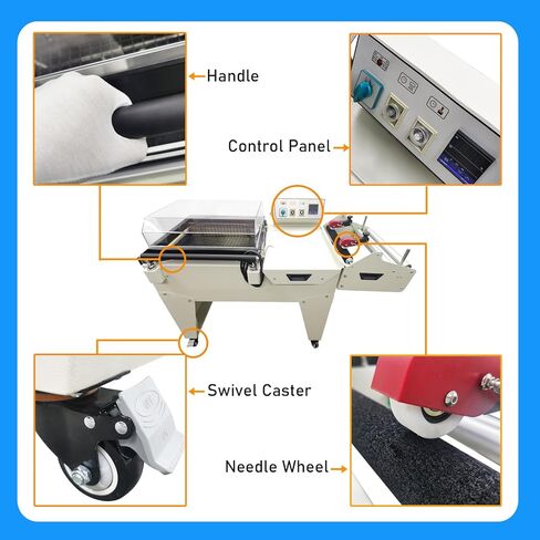 ماكينة تغليف وختم وتقليص أوتوماتيكية 220 فولت FM5540 2 في 1 POF PVC PP أقصى طول يتقلص الفيلم 15.7" in Kuwait