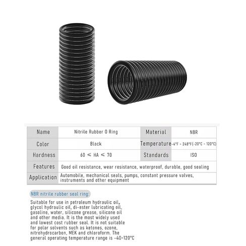100PCS Silicone O Ring, 10mm OD mm ID 1.5mm Width VMQ Seal Gasket O-Rings for Wide Variety of Sealing Applications, Black in Kuwait