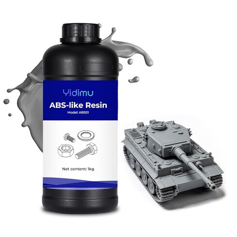 راتينج طابعة ثلاثية الأبعاد يشبه ABS، 405 نانومتر معالجة سريعة بالأشعة فوق البنفسجية بوليمر فوتوبوليمر ثلاثي الأبعاد لطباعة LCD/DLP/MSLA، دقة عالية ولزوجة منخفضة، رمادي، 500 جرام in Kuwait