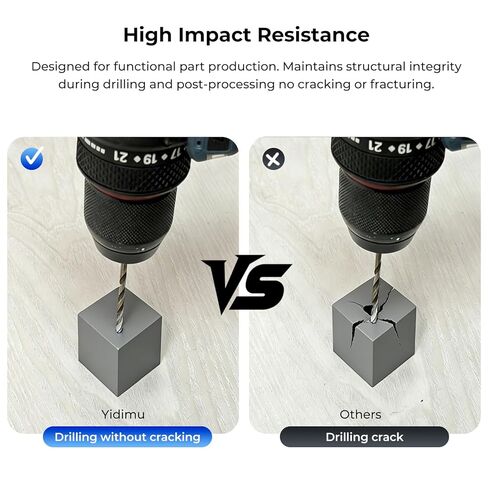 راتينج طابعة ثلاثية الأبعاد يشبه ABS، 405 نانومتر معالجة سريعة بالأشعة فوق البنفسجية بوليمر فوتوبوليمر ثلاثي الأبعاد لطباعة LCD/DLP/MSLA، دقة عالية ولزوجة منخفضة، رمادي، 500 جرام in Kuwait