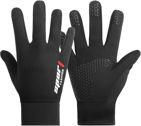 XuoAz Kids Bike Gloves with Grips - Full Finger Touchscreen Youth Cycling Gloves for Boys Girls Outdoor Sports(7-12 Years) in Saudi Arabia