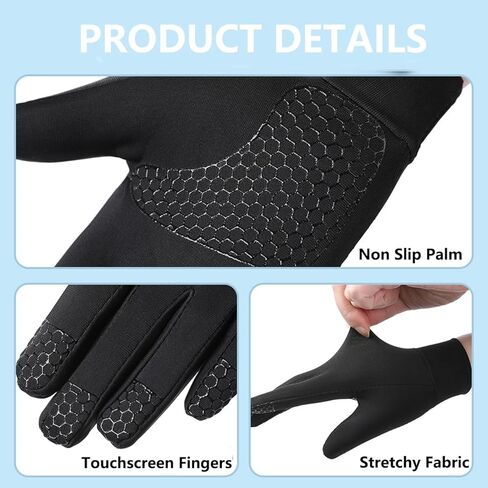 XuoAz Kids Bike Gloves with Grips - Full Finger Touchscreen Youth Cycling Gloves for Boys Girls Outdoor Sports(7-12 Years) in Saudi Arabia