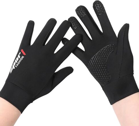 XuoAz Kids Bike Gloves with Grips - Full Finger Touchscreen Youth Cycling Gloves for Boys Girls Outdoor Sports(7-12 Years) in Saudi Arabia
