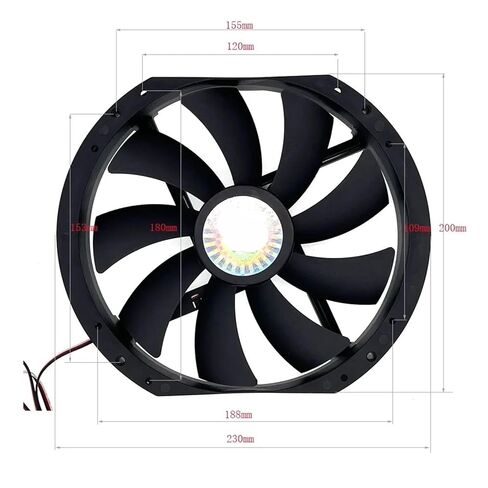 Fan 230mm 23cm 12V Cooling 230X200X30mm A23030-07CB-3MN-F1 DF2303012SELN in Saudi Arabia