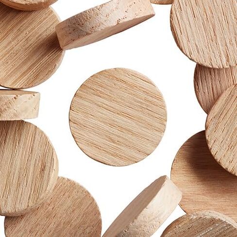 WidgetCo 1" Oak Wood Plugs, Face Grain, Woodworking Plugs, Can Be Sanded, Stained, or Painted (Qty 25) in Saudi Arabia
