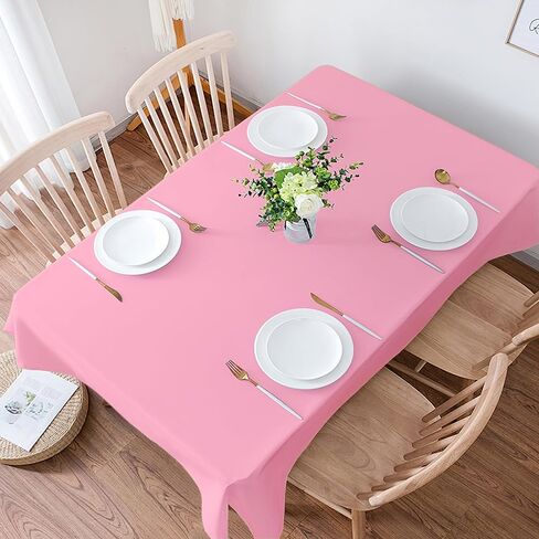 OHOME 4 Pack Plastic Table Cloth Disposable,Pink Tablecloth - Pink Table Cloths for Parties - Pink Birthday Party Decorations,Mothers Day Decorations in Kuwait