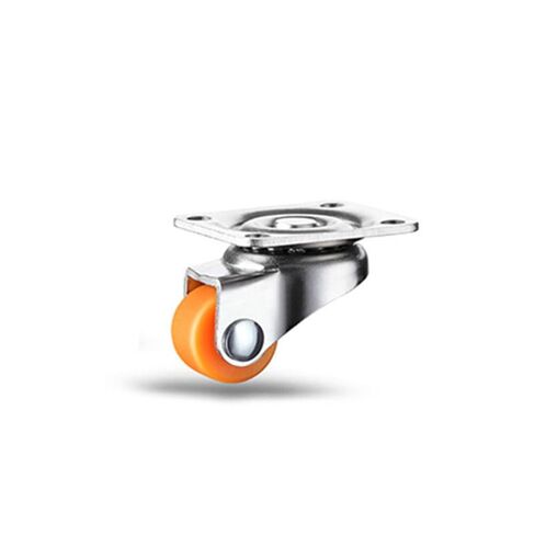 4PCS Self Adhesive Casters Universal Mini 360° Rotation Furniture Wheels with Brake Pads Furniture Mute Sticky Mute Pulley (Orange) in Saudi Arabia
