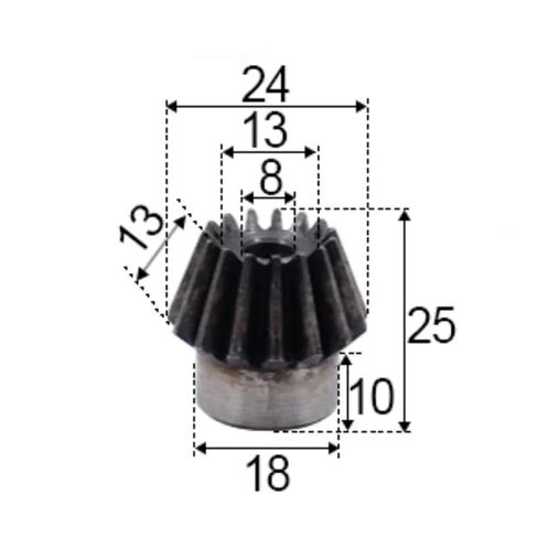 ترس ترس محرك فولاذي شديد التحمل 1.5 م-15/60 أسنان مظلة معدنية ترس مخروطي 90 درجة 4:1 قطر ناقل الحركة: 91 مم/24 مم (فتحة D: 10 مم/8 مم) مجموعة واحدة in Kuwait