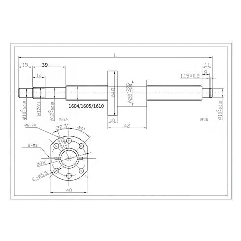 2 HGR15 Linear Guides (250-500mm) + 4 HGH15CA Blocks + SFU1605 Ball Screw kit(1605-500 HGR15-500) in Saudi Arabia