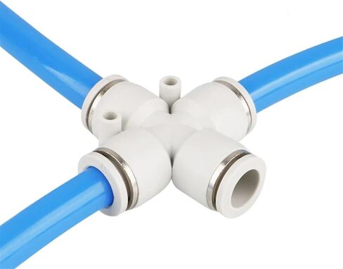 PZA cross type four-way quick connector quick plug-in air distributor pneumatic fittings 4-12mm series connector(PZA-8) in Saudi Arabia
