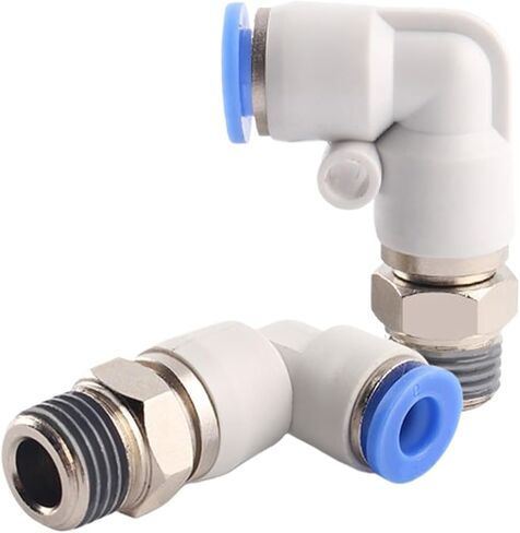 High-speed Rotating Joint KSL NRL Pneumatic Air Hose 4 6 8 10 12mm Quick-Connect Outer Threaded L Elbow 1/8 1/4 3/8 1/2 M5(KSL8-01) in Saudi Arabia