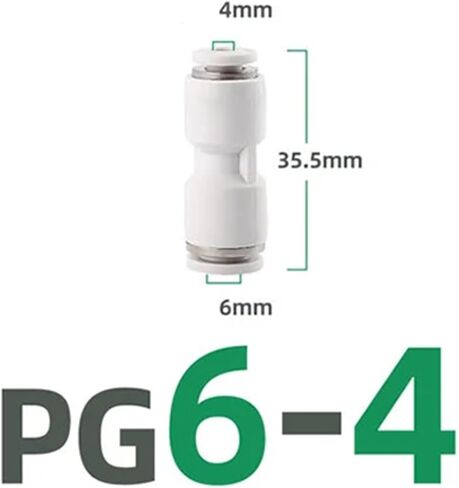 PU PG pneumatic connector air hose straight pipe air compressor quick connector plastic connector 4mm 6mm 8mm 10mm 12mm(PG6-4) in Saudi Arabia