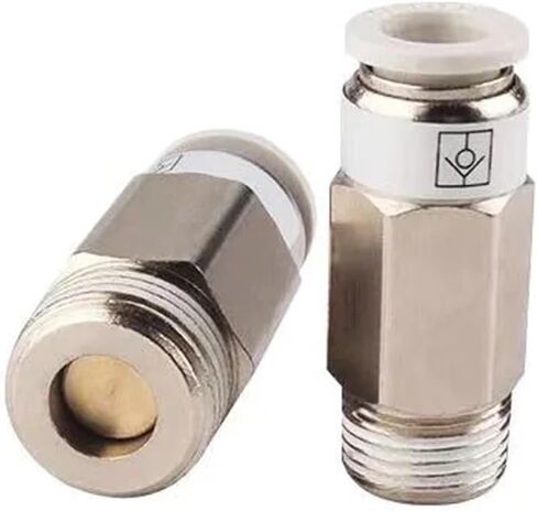 SPC VPC M5 1/8" 1/4" 3/8" 1/2" Standard Pipe Thread Threaded Pneumatic Check Valve Air Pipe Quick Check Valve One-Button Quick Connector(SPC8-01) in Saudi Arabia