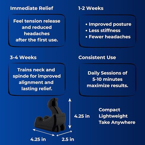 Suboccipital Release Device for Tension Headache Relief — Occipital Release Tool & Neck Stretcher for Neck Pain & Jaw Tension | Hand Massager for Wrist & Forearm | 3-in-1 | Made in USA | Black Swan in Saudi Arabia