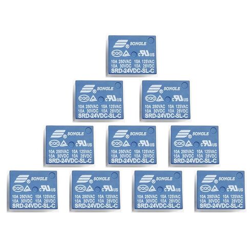 10PCS DC 12V Relay Kit - 10A High Current SRD-12VDC-SL-C 5 Pin SPST Power Relays for Remote Control, Communication, Auto Circuits in Saudi Arabia