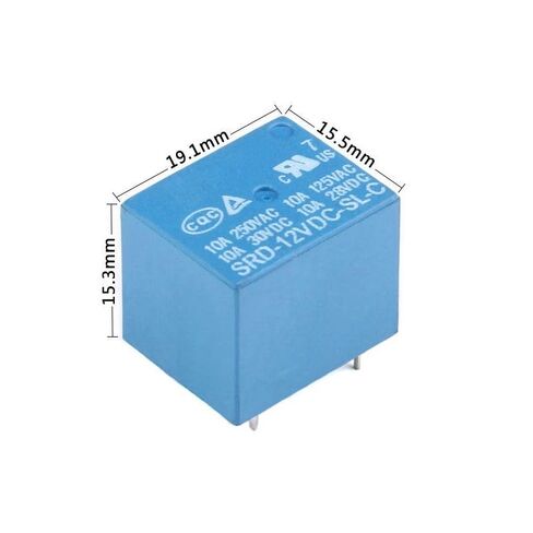 10PCS DC 12V Relay Kit - 10A High Current SRD-12VDC-SL-C 5 Pin SPST Power Relays for Remote Control, Communication, Auto Circuits in Saudi Arabia