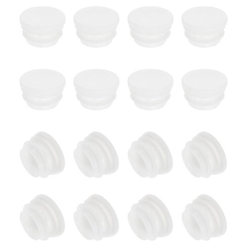 PATIKIL 16 Pcs Round Plastic Plug, 27mm Tubing Insert End Caps Plastic Plug Cap for Round Tubes Chair Legs Furniture Metal Tubing Hardware Plugs Fences, White in Saudi Arabia