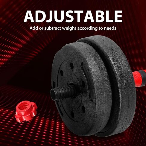 22LB Adjustable Dumbbell Set, Barbell with Thick Connecting Bumper Plate Combo for Strength Gym Training, Men and Women Free Weight Set Fitness Home Equipment in Saudi Arabia