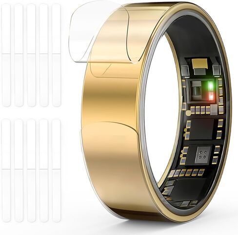 10 عبوات من الأغطية متوافقة مع Ultrahuman Ring Air، واقي غير مرئي رفيع للغاية 0.13 مم، طبقة تغطية كاملة مقاومة للخدش للارتداء اليومي (مقاس S لـ 6/7/8/9/10) in Kuwait