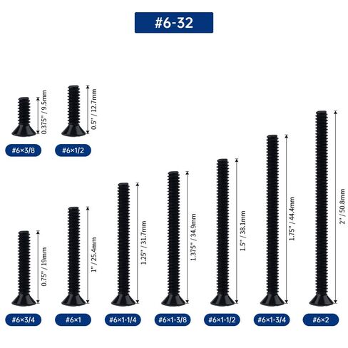 #6-32 × 1-3/8" براغي آلة ذات رأس بيضاوي غير قابل للصدأ (50 قطعة)، 18-8 (304) رأس بيضاوي من الفولاذ المقاوم للصدأ فيليبس، خيط كامل، مطلي باللون الأسود، Fayeploo (تتضمن لقمة مفك البراغي) in Saudi Arabia