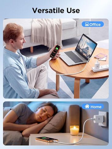 USB C Charger Block, 2 Pack USB C Fast Charging Blocks, 20W Type C Wall Charger Box PD Power Adapter Type C Brick Cube for iPhone 17 16 15 14 13 12 11 Pro Max XS, iPad, Samsung Galaxy, Pixel and More in Kuwait