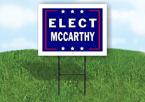 ELECT MCCARTHY - Single Sided Yard Sign Road Sign with Stand - Driveway Signs for Street, Lawn, Block, House, Real Estate - Yard Signs, Custom Sign, Personalized Signage - 18" x 24" in Saudi Arabia
