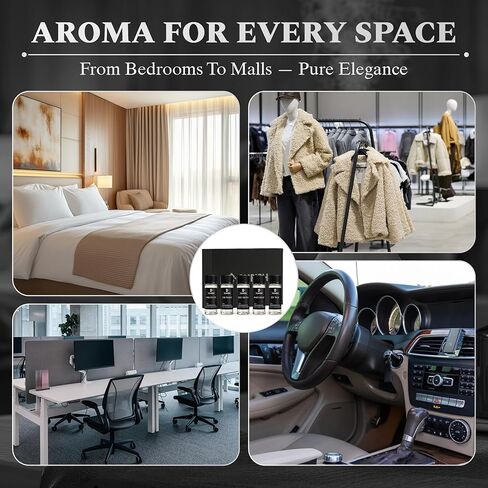 مجموعة اكتشاف زيت الناشر للفنادق – 5 × 20 مل زيوت عطرية | مستوحاة من روائح فنادق النخبة 5 نجوم | زيوت عطرية للمنزل والمكتب والناشرون في السيارة | الزعفران والجلود وخشب الصندل والمزيد in Kuwait