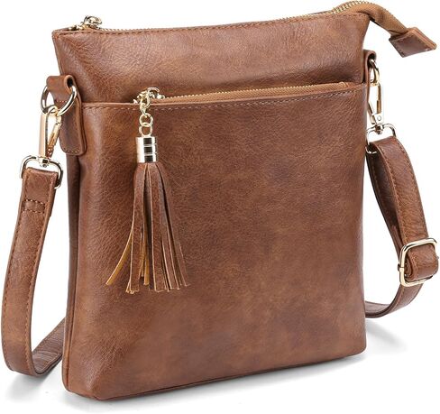 SENDEFN Crossbody Purse for Women Lightweight Medium Trendy Leather Crossbody Bag Women's Shoulder Handbags with Tassel in Saudi Arabia