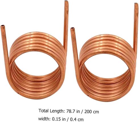 INOOMP 2pcs Soft Copper Tubing Coil for Air Conditioner and Freezer Refrigeration 2m Length 4mm X 0.5mm Thin Wall Copper Tube with 3mm Inner Diameter Industrial Refrigeration in Saudi Arabia