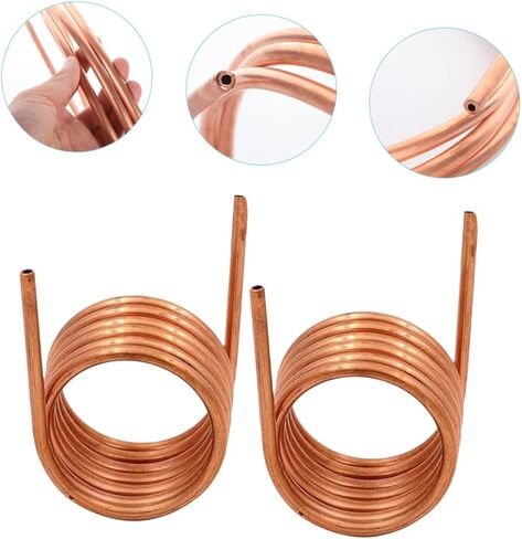 SHINEOFI 2pcs Soft Coil Copper Tubing 4mm Od 0.5mm Wall Thickness 3mm Id Refrigeration Copper Tube for Air Conditioner and Freezer Hvac Applications in Saudi Arabia