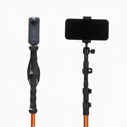 Selfie Trekking Pole – Ultralight 7075 Aluminum Hiking Poles with Built-in 1/4" Mount, Selfie Clamp, Tripod & Camera Kit – Adjustable Flip-Lock Walking Stick for Men & Women in Saudi Arabia