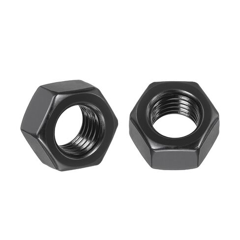 4 قطع صواميل سداسية - [M14-2] صواميل من الفولاذ الكربوني من الدرجة 8 للإصلاح والتجميع الميكانيكي، صامولة خيط خشن متري قياسي، أسود in Kuwait