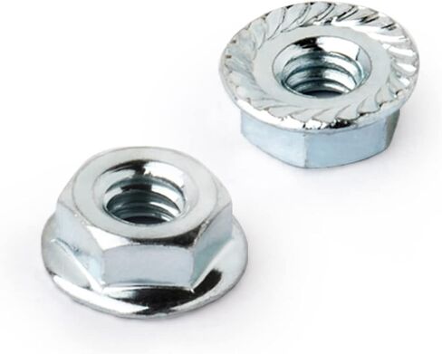 POWERTEC QLN1201 Serrated Flange Hex Lock (M8) Nuts | Premium Carbon Steel Zinc Plated Fasteners – 25 Pack in Saudi Arabia