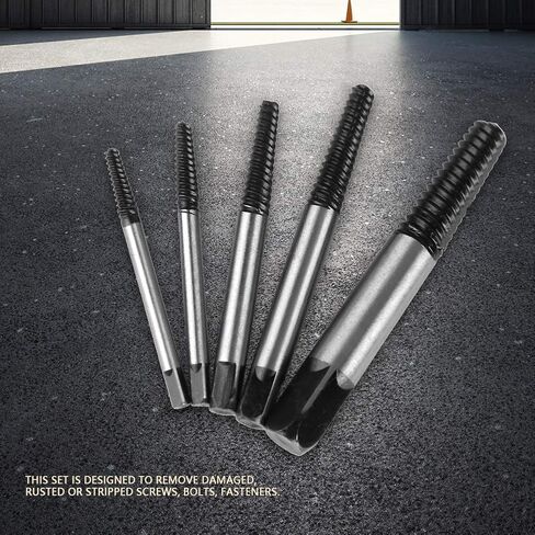Pipe Broken Wire Screw Extractor Damaged Remover Picker Tool 6pcs for Diameter Bolts This Rusted Stripped Broken Screw ExtractorBolt ExtractorDamaged ExtractorScrew Drill (5 Piece Set) in Saudi Arabia