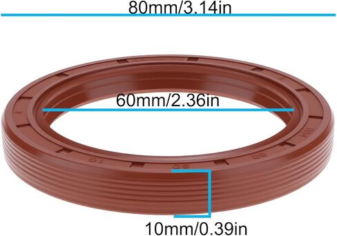 1x TC 60x80x10 مللي متر يغلي رمح ختم طوقا FPM FKM النفط الختم in Kuwait