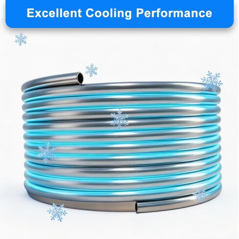 3/8" x 25Ft 304 Stainless Steel Tubing Coil, Food Grade Welded Immersion Wort Chiller Tube for Home Beer Brewing, Ice Bath Cooling, and DIY Projects in Saudi Arabia