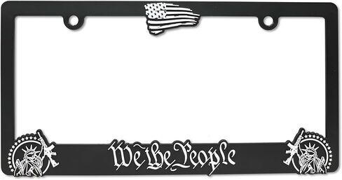 نحن الناس من أجل أمريكا ثلاثية الأبعاد رفعت إطار لوحة الترخيص | 1 حزمة لوحة رخصة السيارة غطاء | Universal US Car Car Black Plate حامل | إكسسوارات السيارات (السيارات والشاحنة وسيارات الدفع الرباعي) in Kuwait