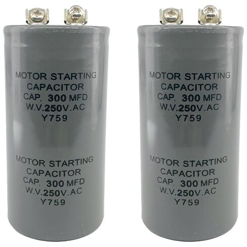 مكثف بدء تشغيل المحرك CD60 300 فائق التوهج/MFD 250VAC (عبوة من قطعتين) لوحدات التيار المتردد والضواغط والمضخات وأنظمة التدفئة والتهوية وتكييف الهواء والمحركات الكهربائية in Kuwait