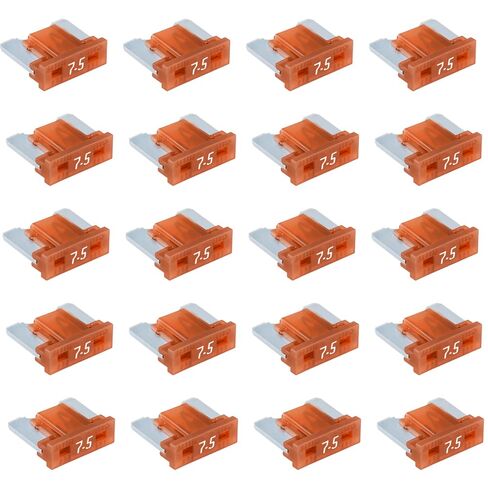 20Psc 7.5A صمامات صغيرة منخفضة المستوى، 7.5amp صمامات سيارات صغيرة منخفضة المظهر للسيارة/RV/شاحنة/SUV/دراجة نارية/قارب in Kuwait